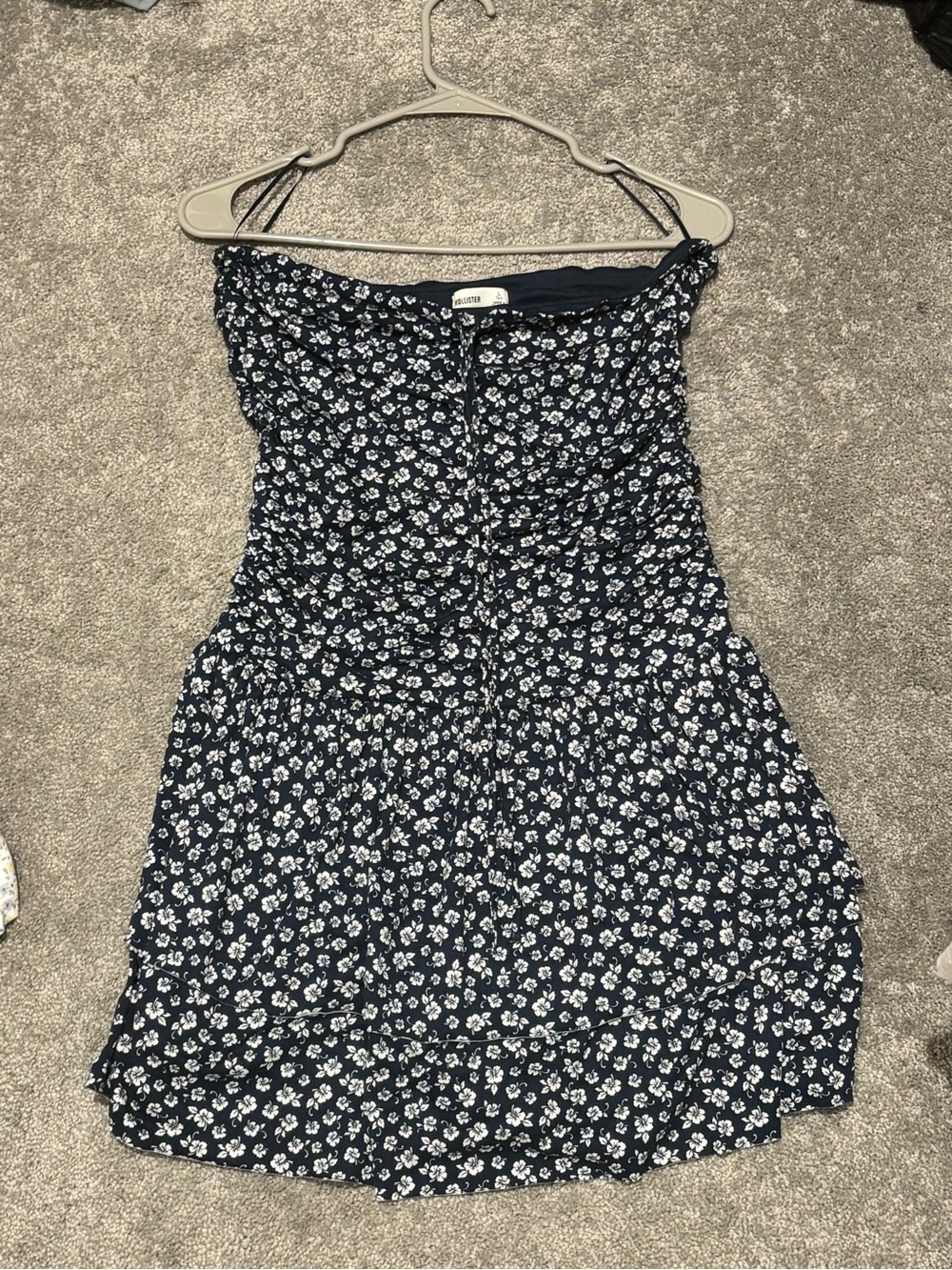 Hollister navy blue floral dress